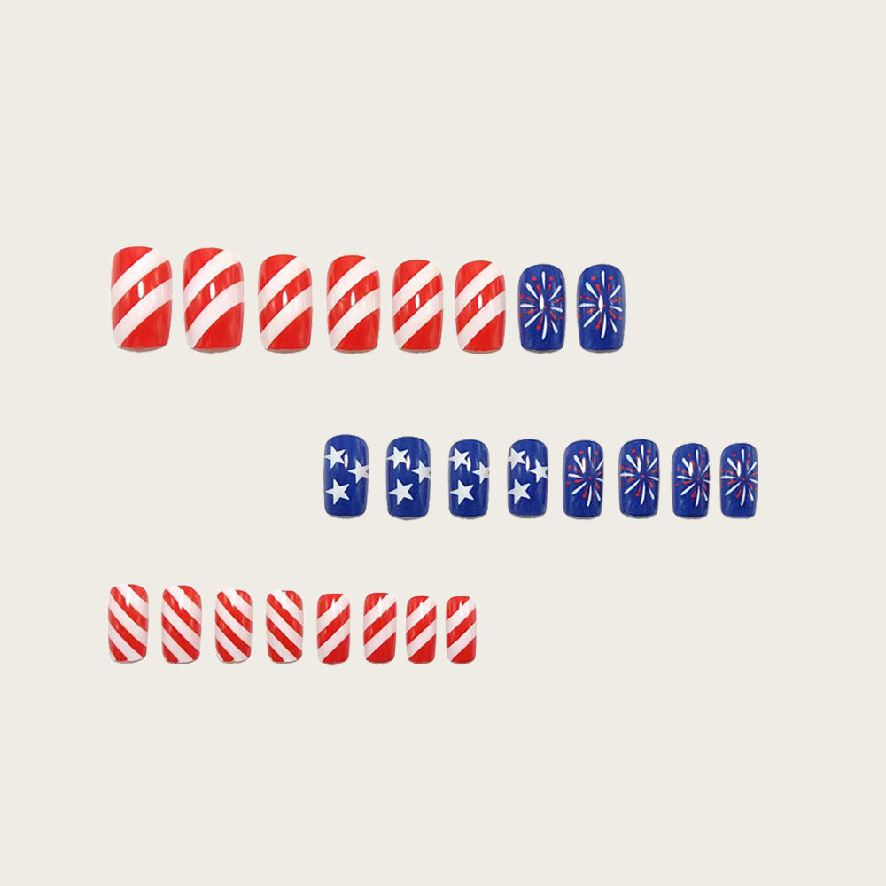 Artificial Nails in the Patriotic Design Kalsten