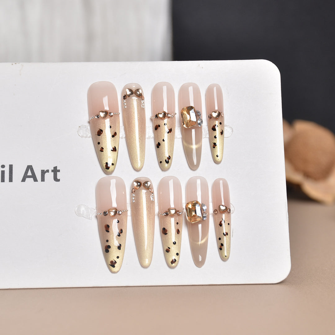 Decorative Crystal-Embellished Press-On Nails Kalsten