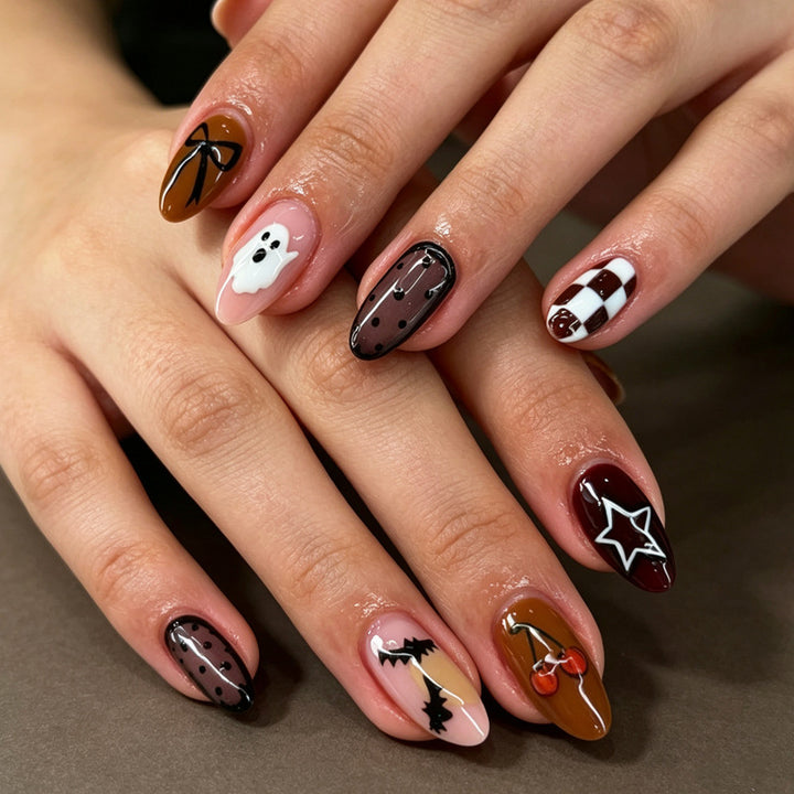 Halloween-Themed Press-On Nail Art Set Kalsten