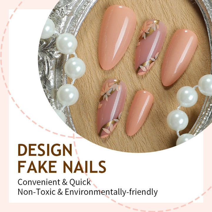 Nail art set with elegant flower patterns Kalsten