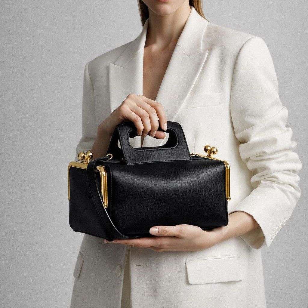 Sophisticated Crocodile Print Handheld Bag