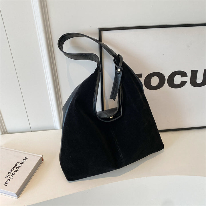 Suede Slouchy Shoulder Bag