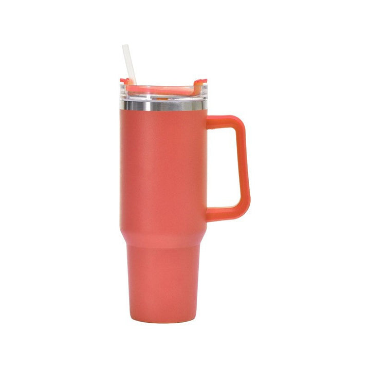 Women's insulated cup with straw and ergonomic handle Kalsten