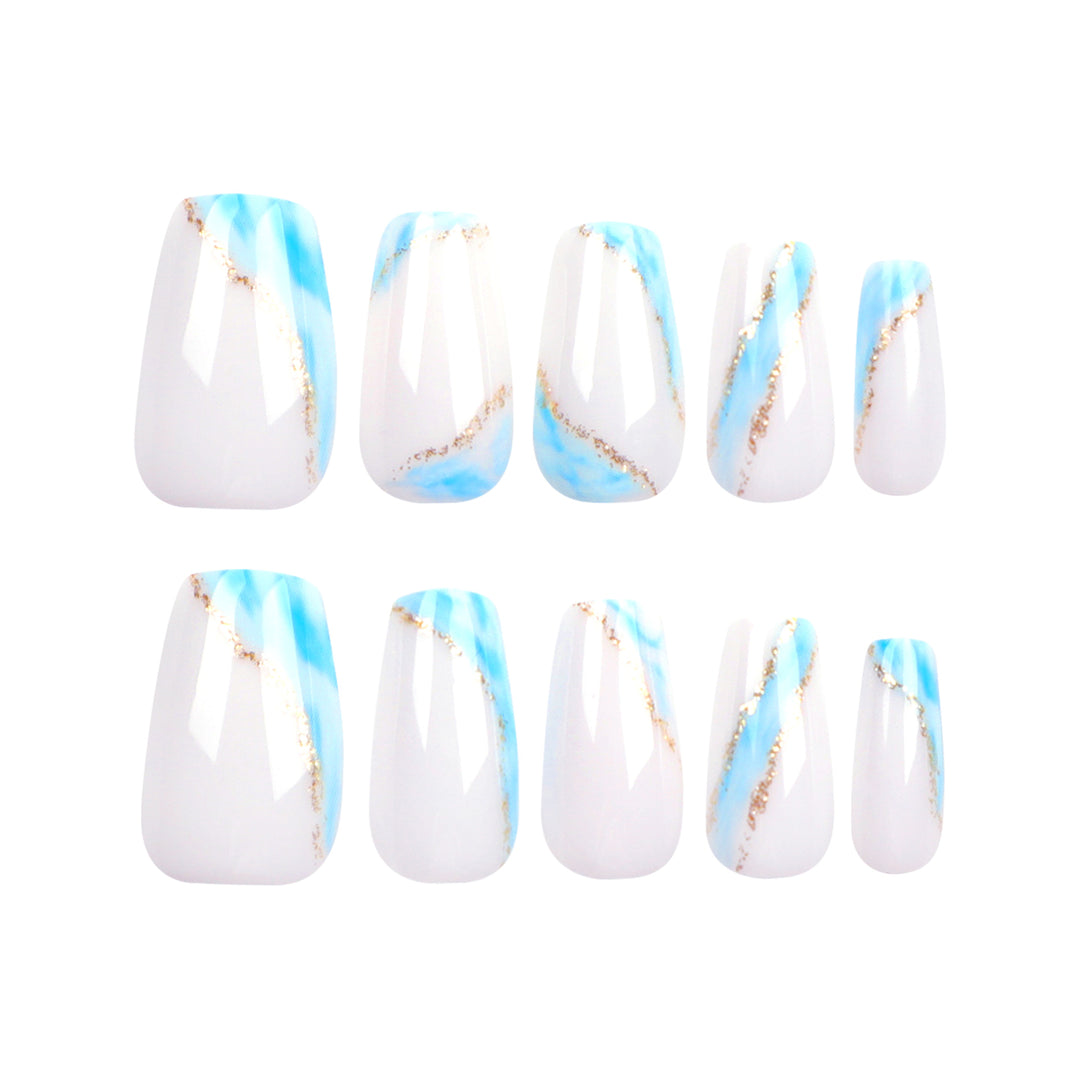 Artful nail design with maritime accents Kalsten