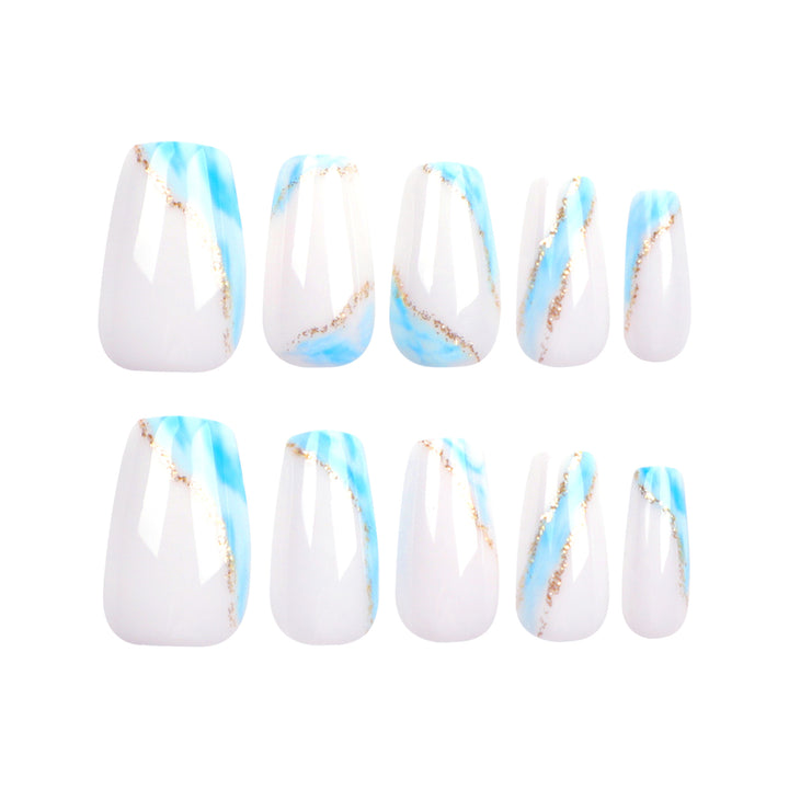 Artful nail design with maritime accents Kalsten