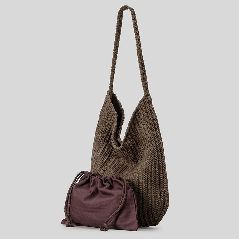 Relaxed Knit Shoulder Bag