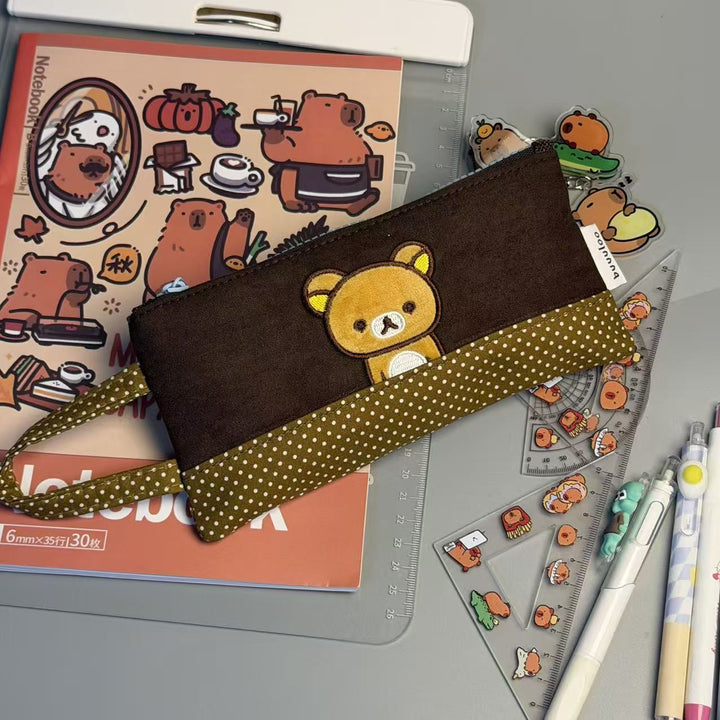 Cute Bear-Themed Zippered Pouch