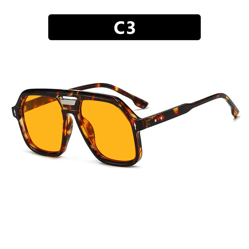Women's oversized sunglasses with polygonal frame and UV protection Kalsten