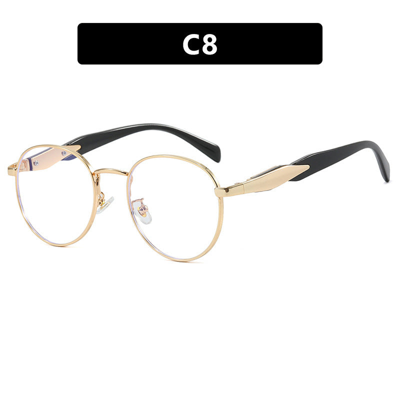 Women's round sunglasses with elegant, golden frame and UV protection Kalsten