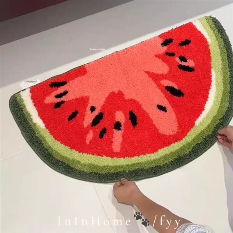 Watermelon Shaped Cozy Bath Mat Kalsten