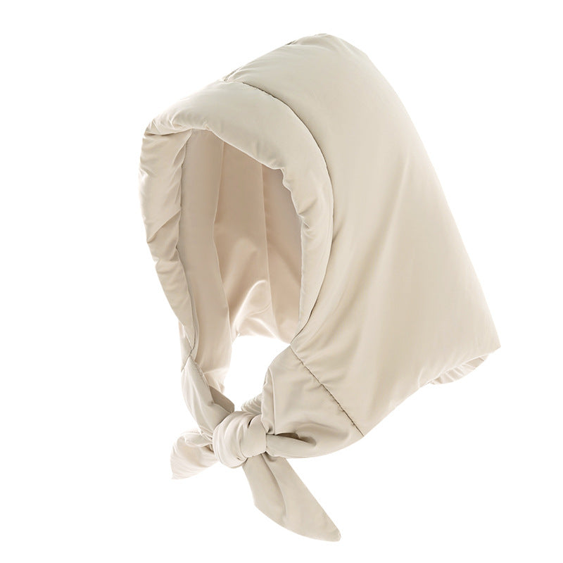 Padded Quilted Insulated Tie-Back Hooded Headscarf Kalsten