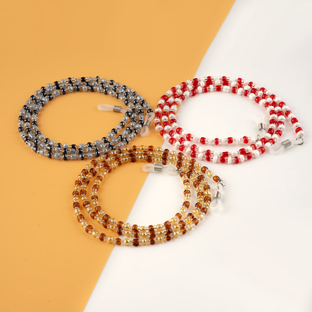 Beaded Eyewear Chain with Flexible Holders Kalsten