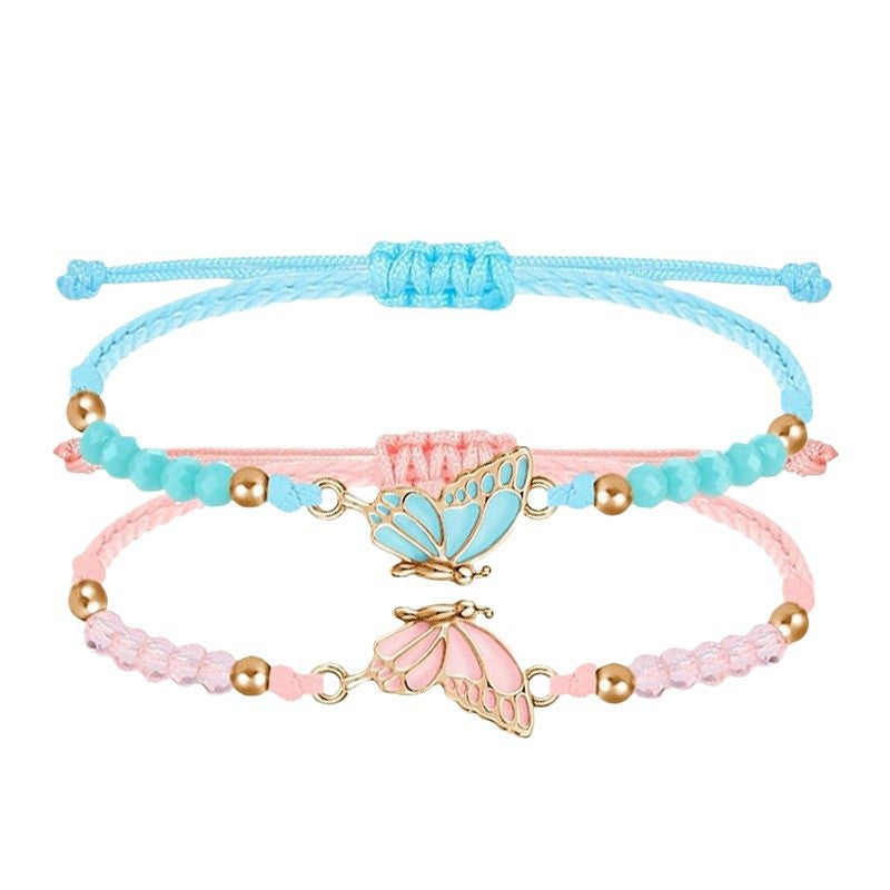 Butterfly Charm Necklace and Bracelet Set Kalsten