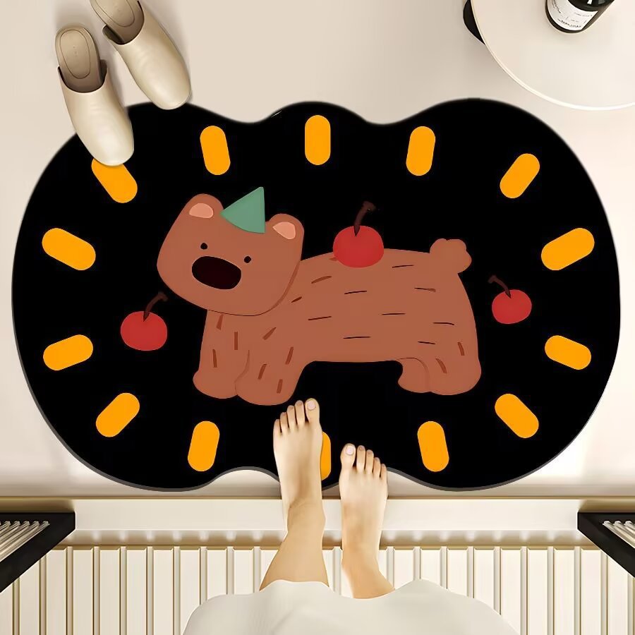 Cute Cartoon Bear Bath Mat Kalsten