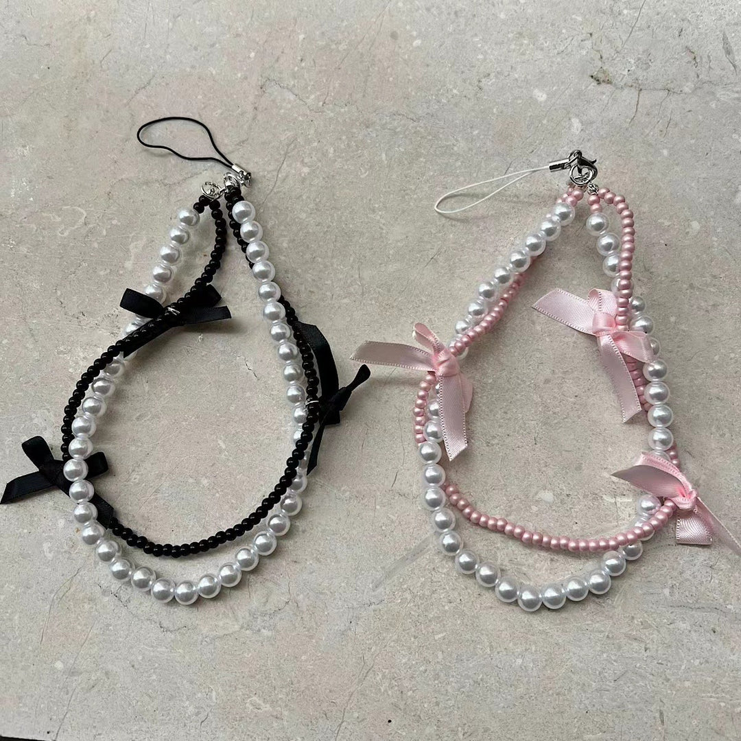 Elegant Pearl Beaded Phone Lanyard Kalsten
