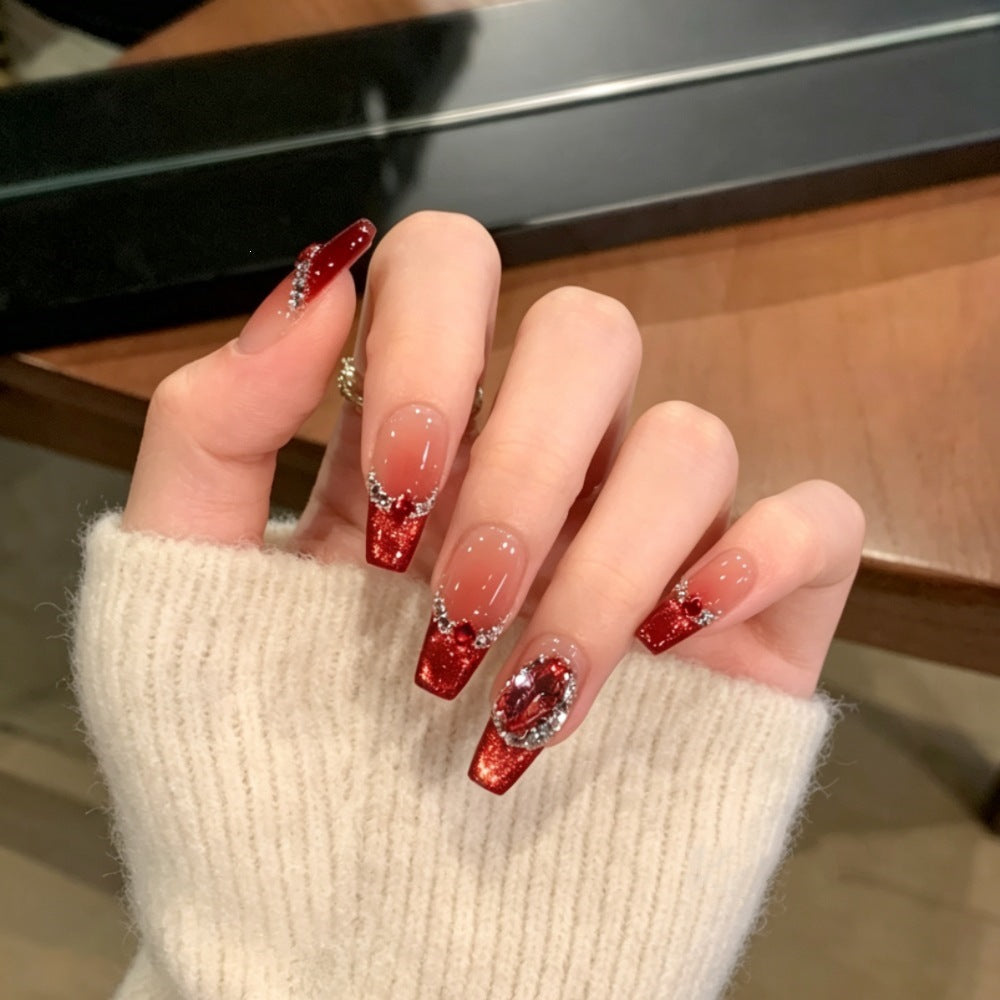 Glittering Stiletto Press-On Nail Enhancements