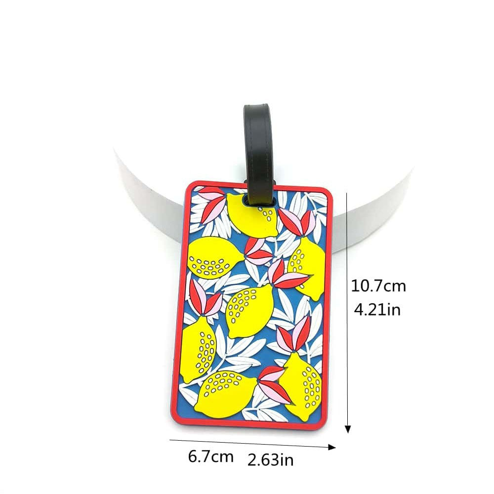 silicone tropical leaf luggage tag with embossed layered design Kalsten
