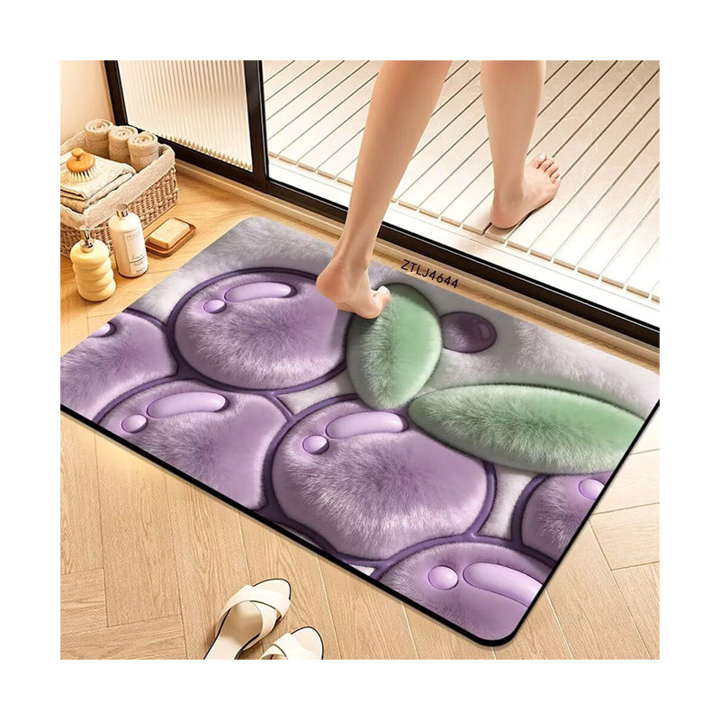 Plush Avocado-Themed Bath Mat Kalsten