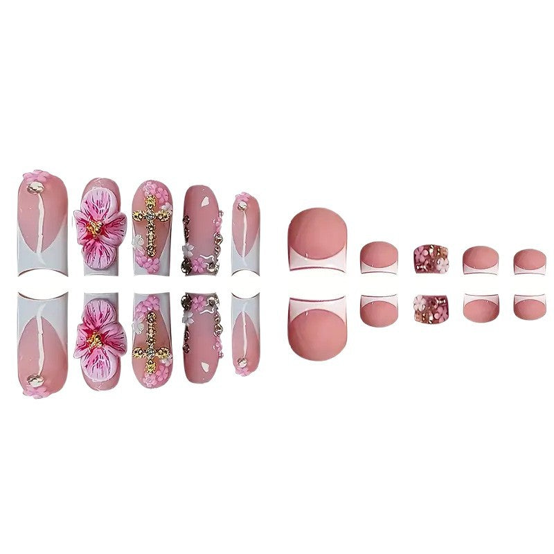 Floral Themed Press-On Nail Set Kalsten