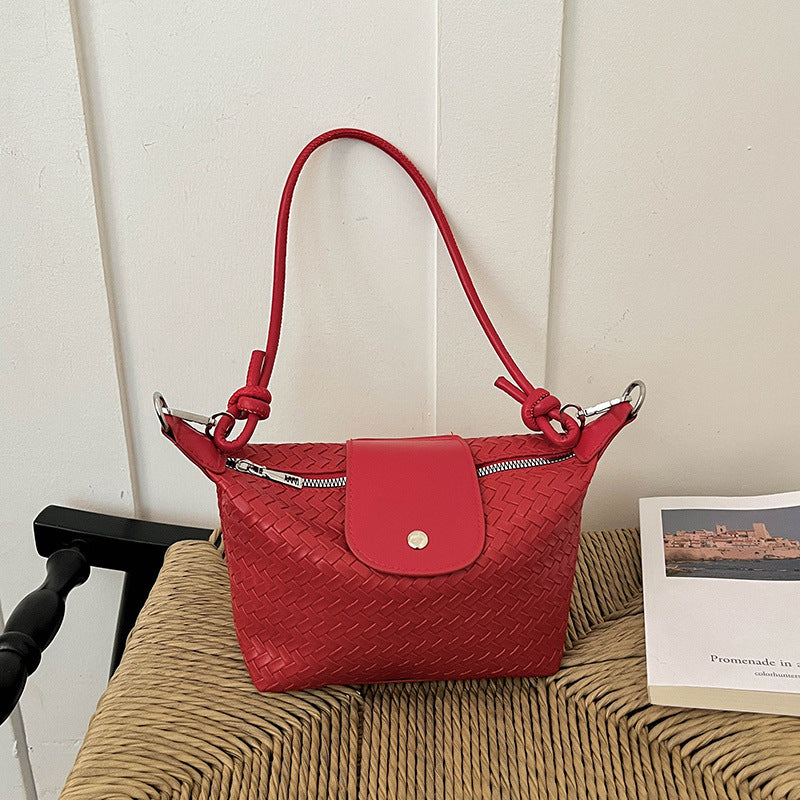 Woven Handheld Bucket Bag