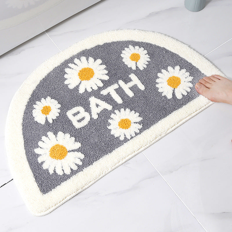 Soft Coral Design Bath Mat for Bathroom