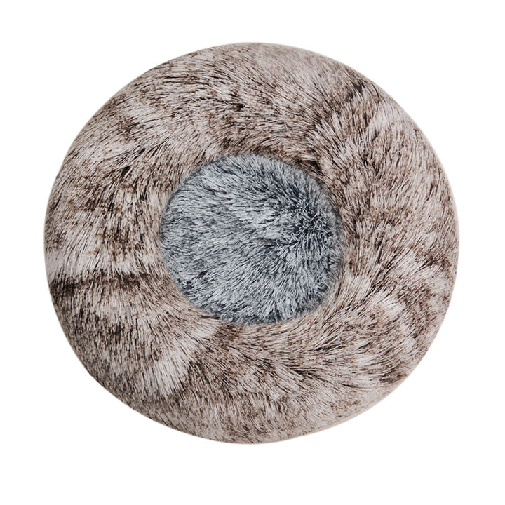 Cozy Plush Round Dog Bed