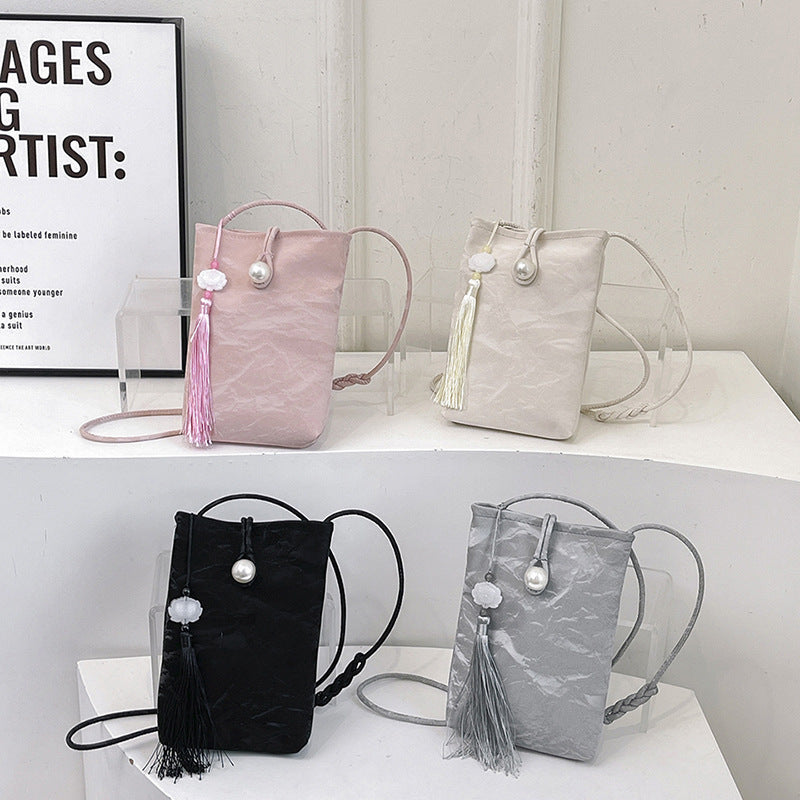 Elegant Textured Mini Crossbody Bag Kalsten