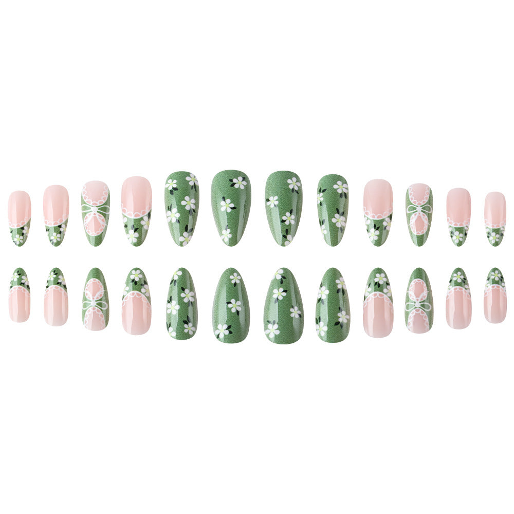 Floral Lace-Design Press-On Nails Kalsten