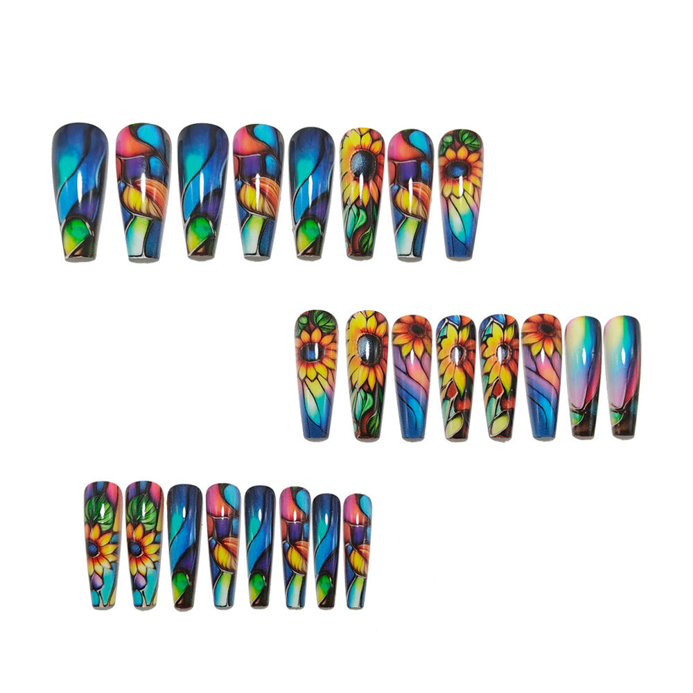 Artificial nails with floral design Kalsten