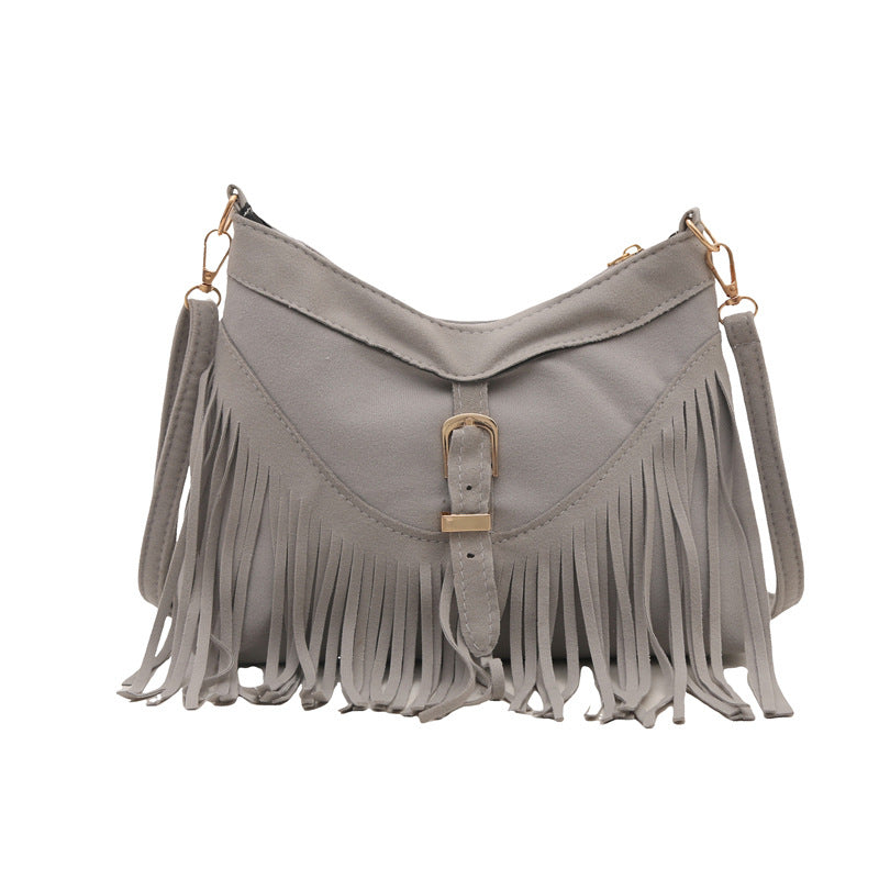 Fringed Suede Handbag