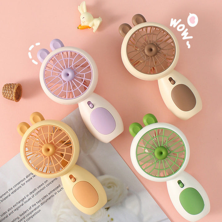 Women's Portable Handheld Fan with Cute Ears Kalsten