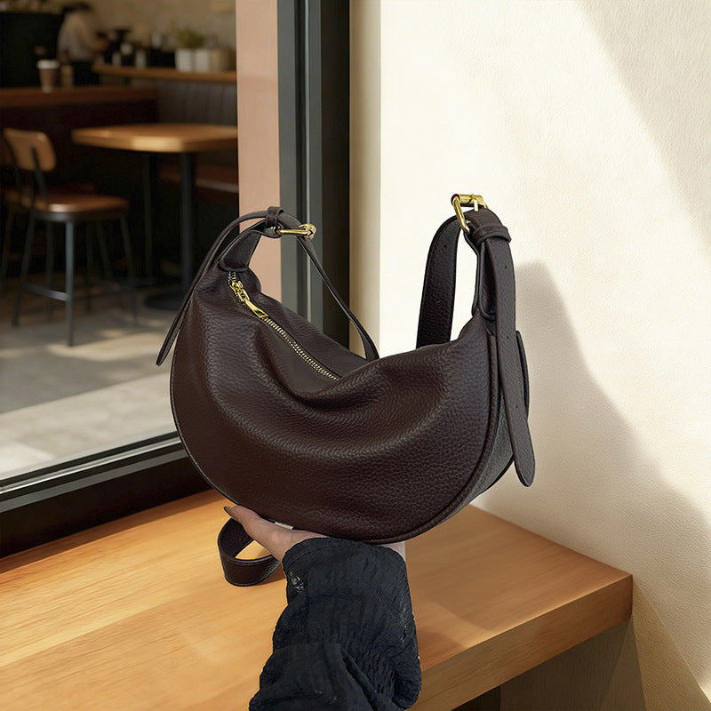 Textured Leather Sling Bag