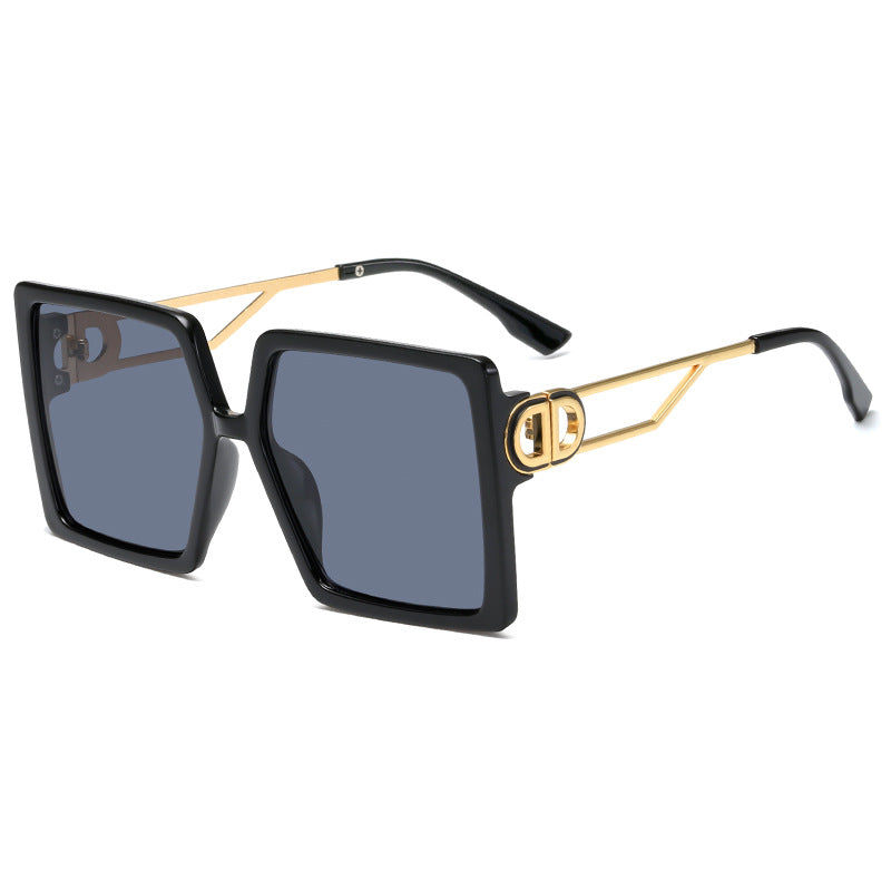 Women's oversized square sunglasses with elegant metal frame and polarizing lenses Kalsten