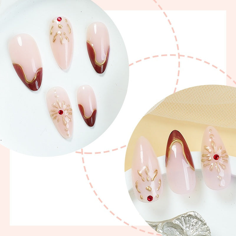 Artificial nail set with elegant decorations Kalsten