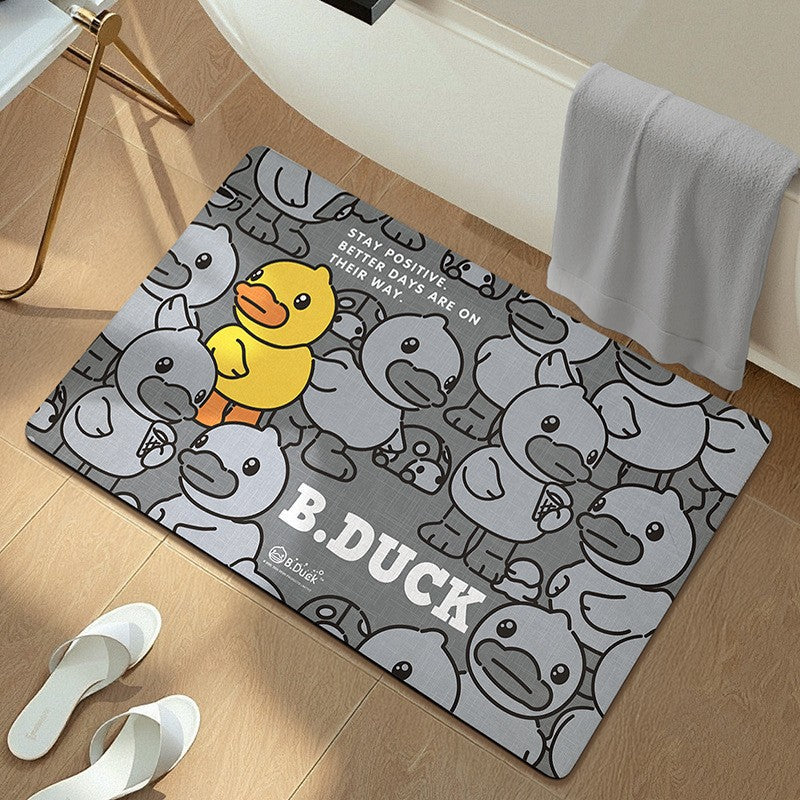 Playful Cartoon Duck Bath Mat Kalsten