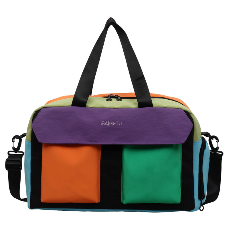 Multi-Compartment Colorful Travel Duffle Bag Kalsten