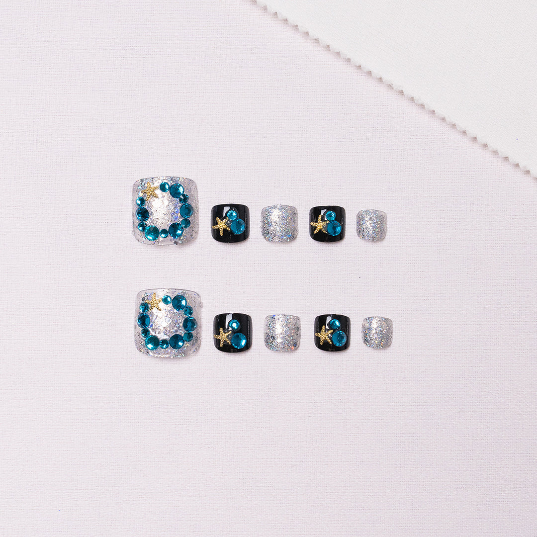 Elegant Decorative Pedicure Nail Art
