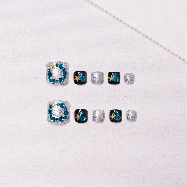 Elegant Decorative Pedicure Nail Art