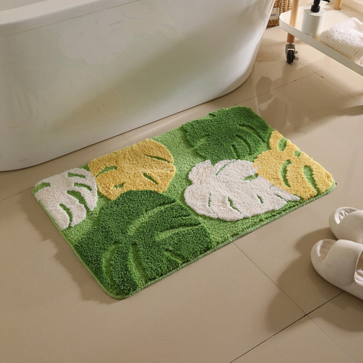 Floral-Themed Soft Bath Mat Kalsten
