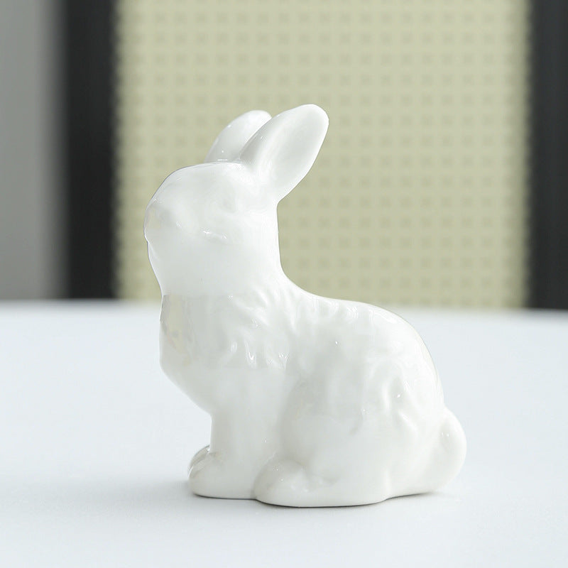 Whimsical Ceramic Rabbit Sculpture Kalsten