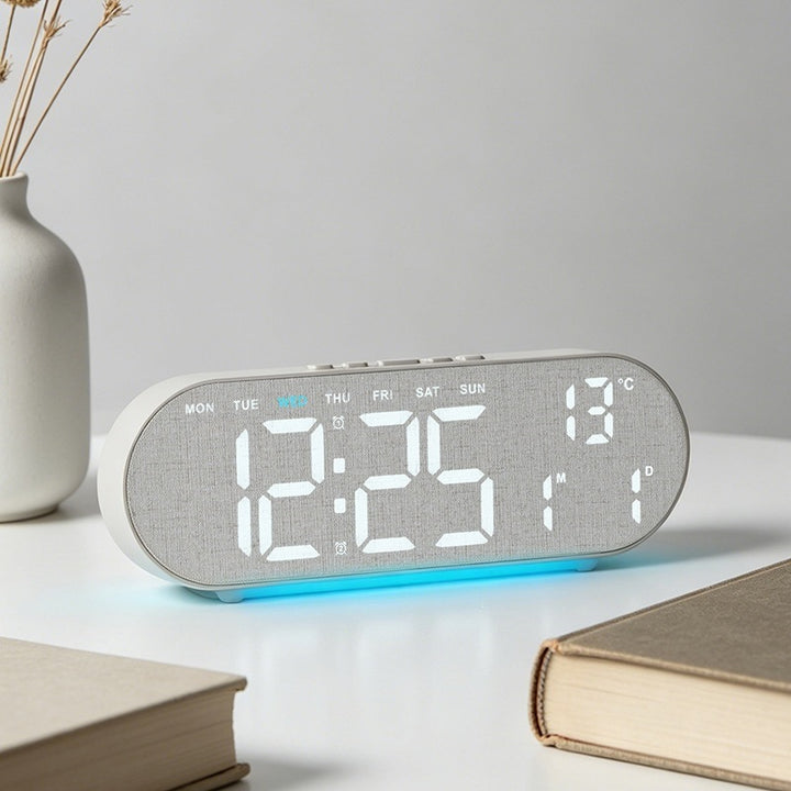 Digital alarm clock with multifunctional LED display and integrated thermometer function Kalsten