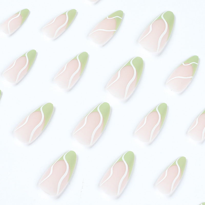 Elegant Artificial Nails with Floral and Modern Design Kalsten