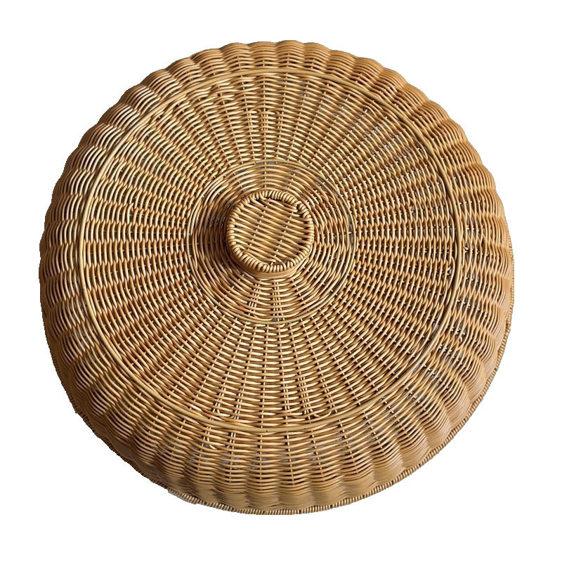 Handcrafted Round Woven Lidded Storage Basket Kalsten
