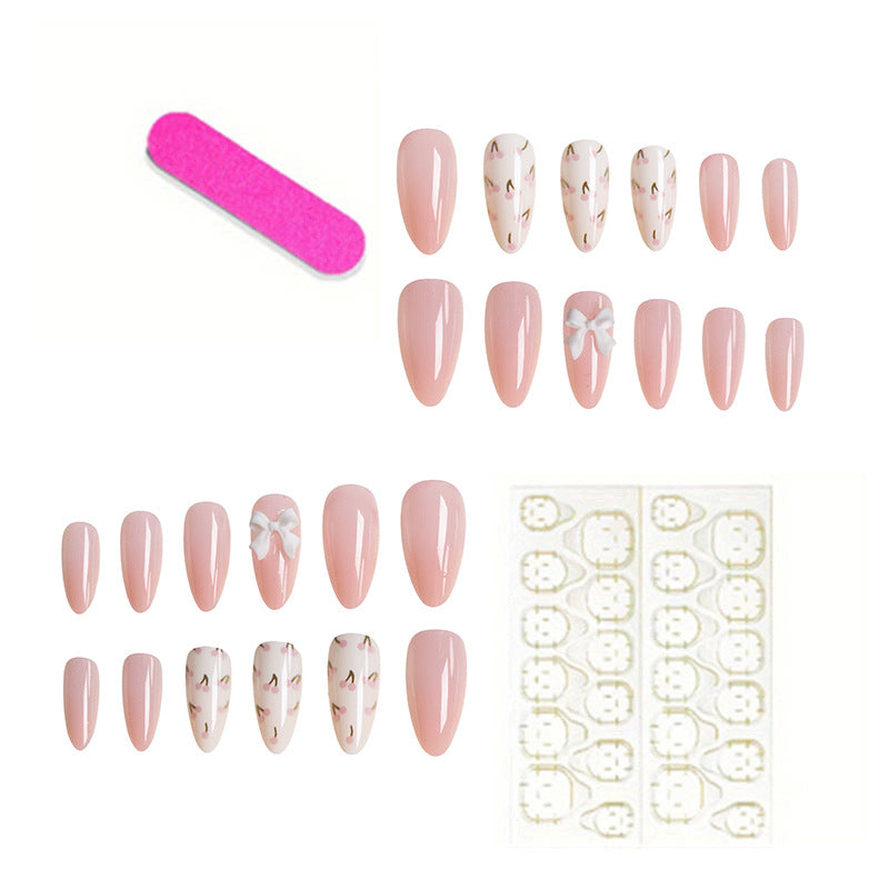 Floral Embellished Press-On Nails