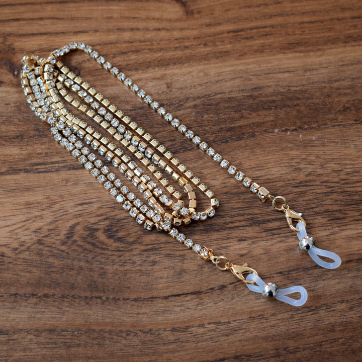 Glamorous Crystal-Accented Eyewear Chain Kalsten