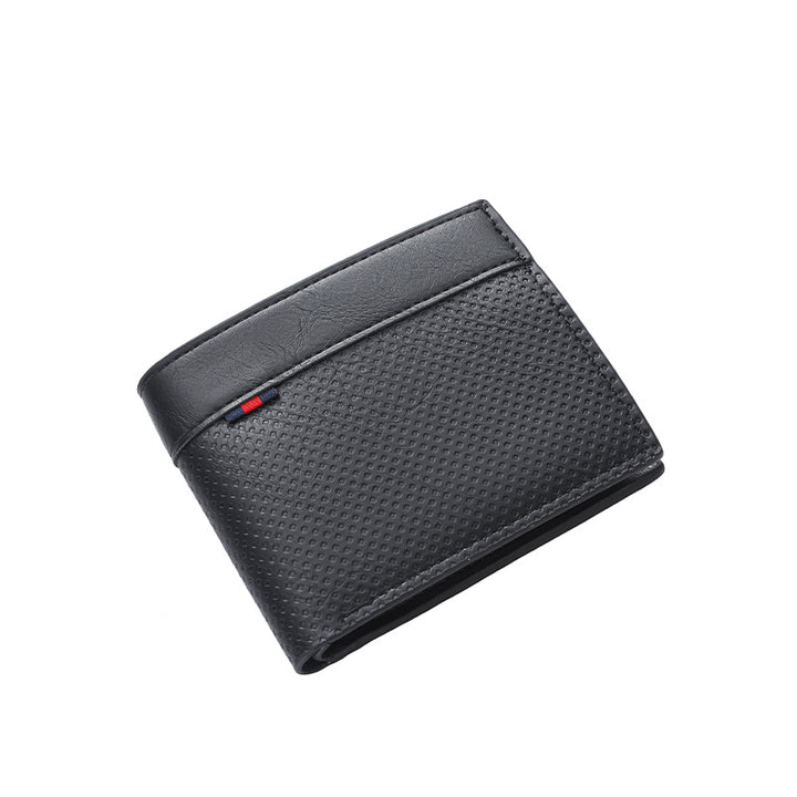 Textured Bi-Fold Leather Wallet Kalsten