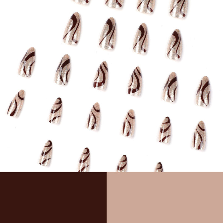 Artful nail art with elegant wave pattern Kalsten