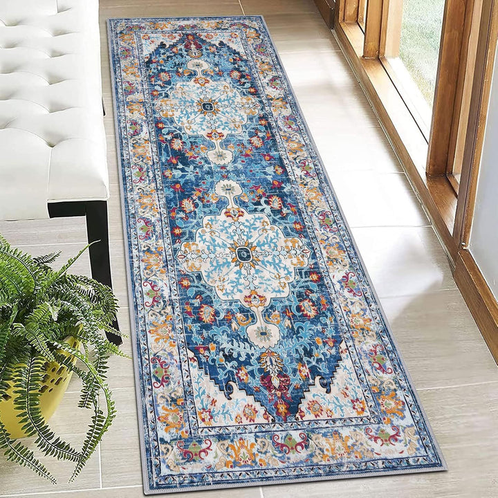 Floral Pattern Kitchen Runner Mat