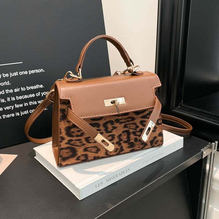 Animal Print Structured Handbag