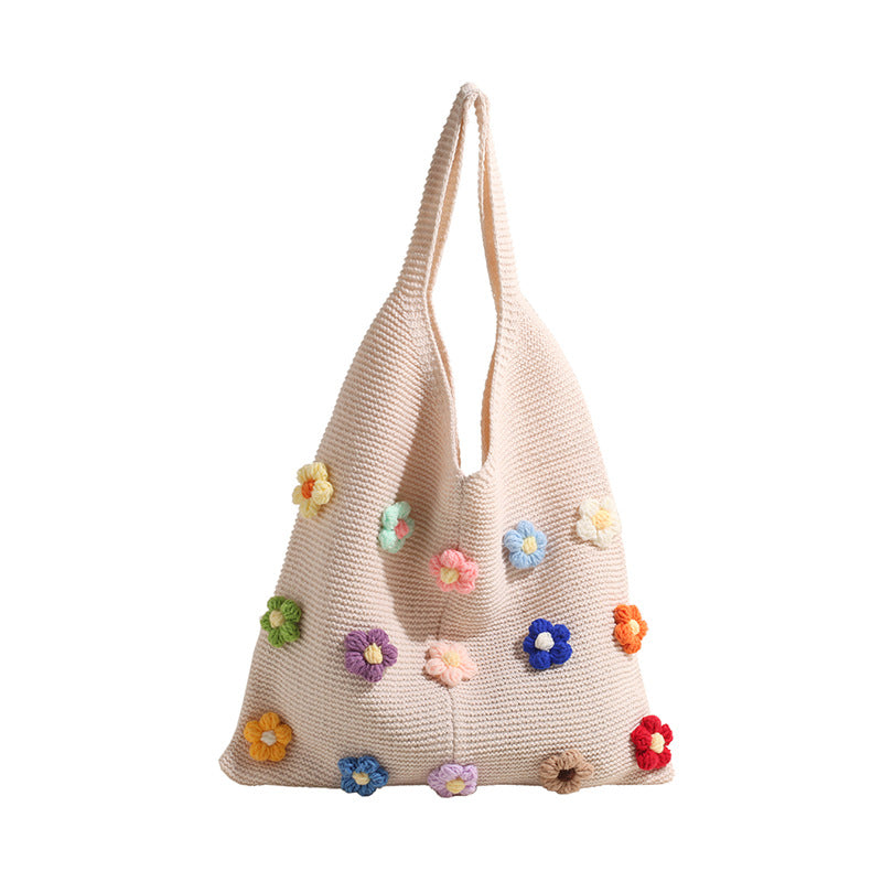 Handmade Crochet Floral Tote